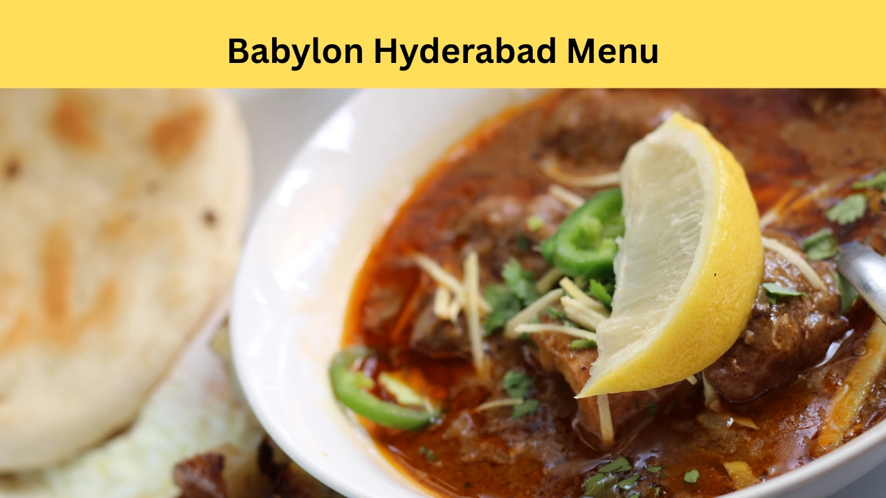 babylon hyderabad menu