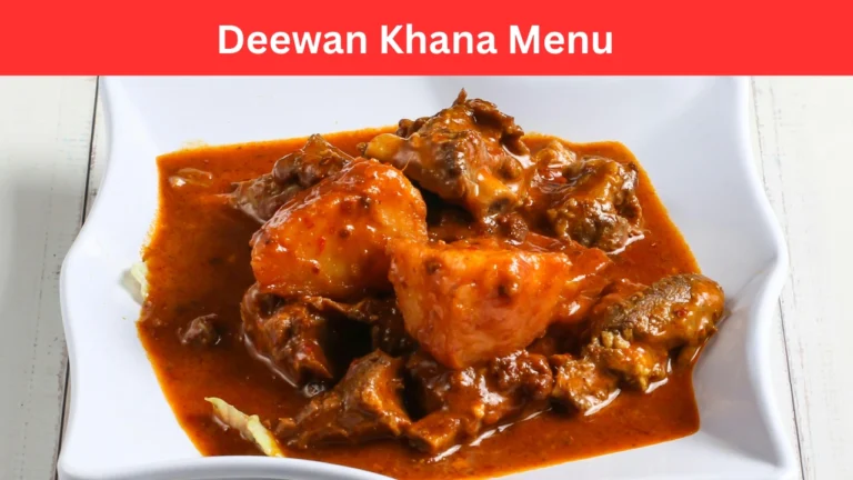 deewan khana menu