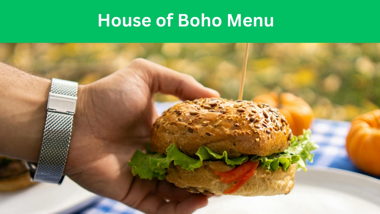 house of boho menu