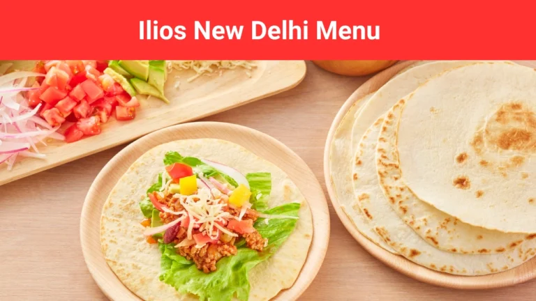 ilios new delhi menu