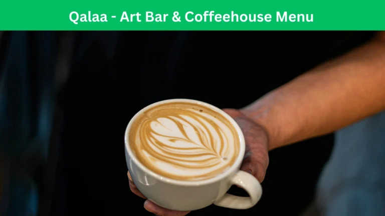 qalaa - art bar & coffeehouse menu