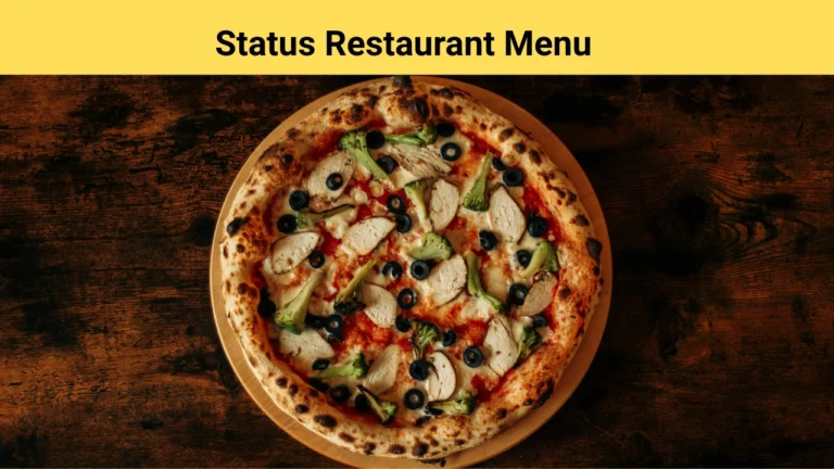 status restaurant menu