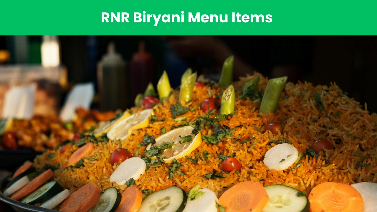 RNR Biryani Menu Items