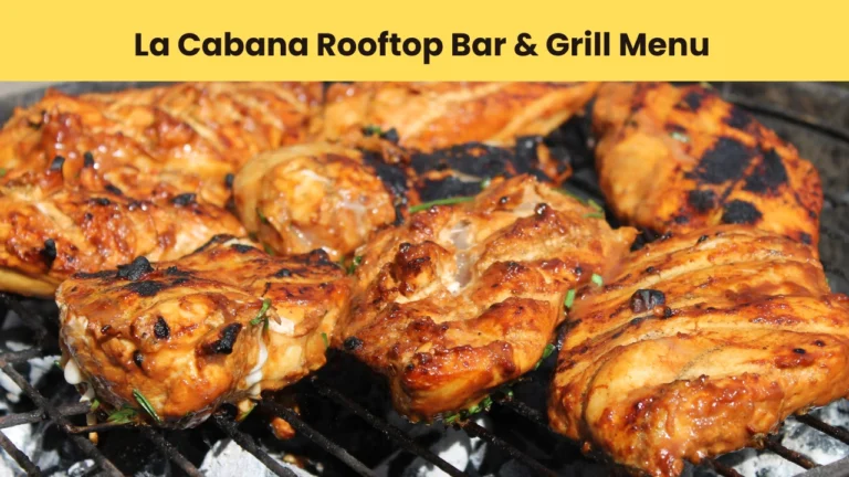 la cabana rooftop bar & grill menu