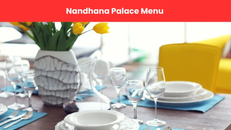 nandhana palace menu