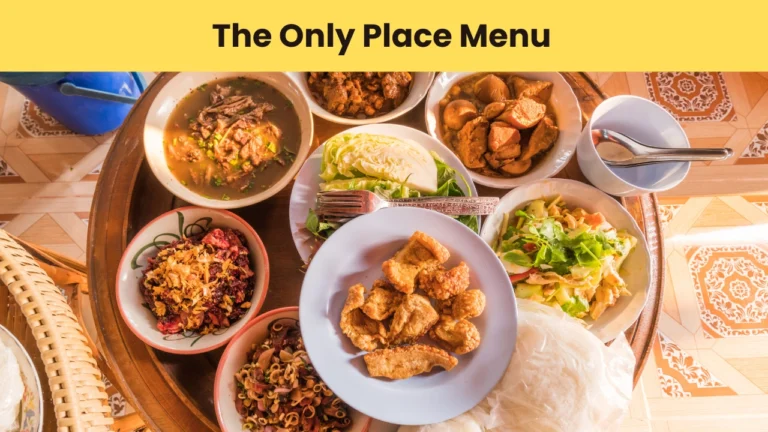 the only place menu