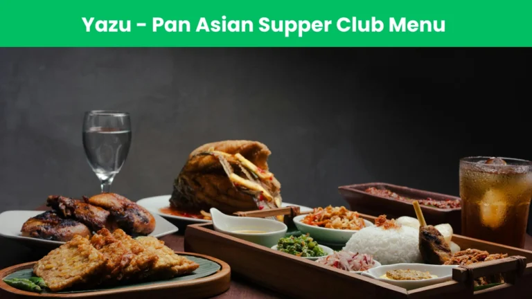 yazu - pan asian supper club menu