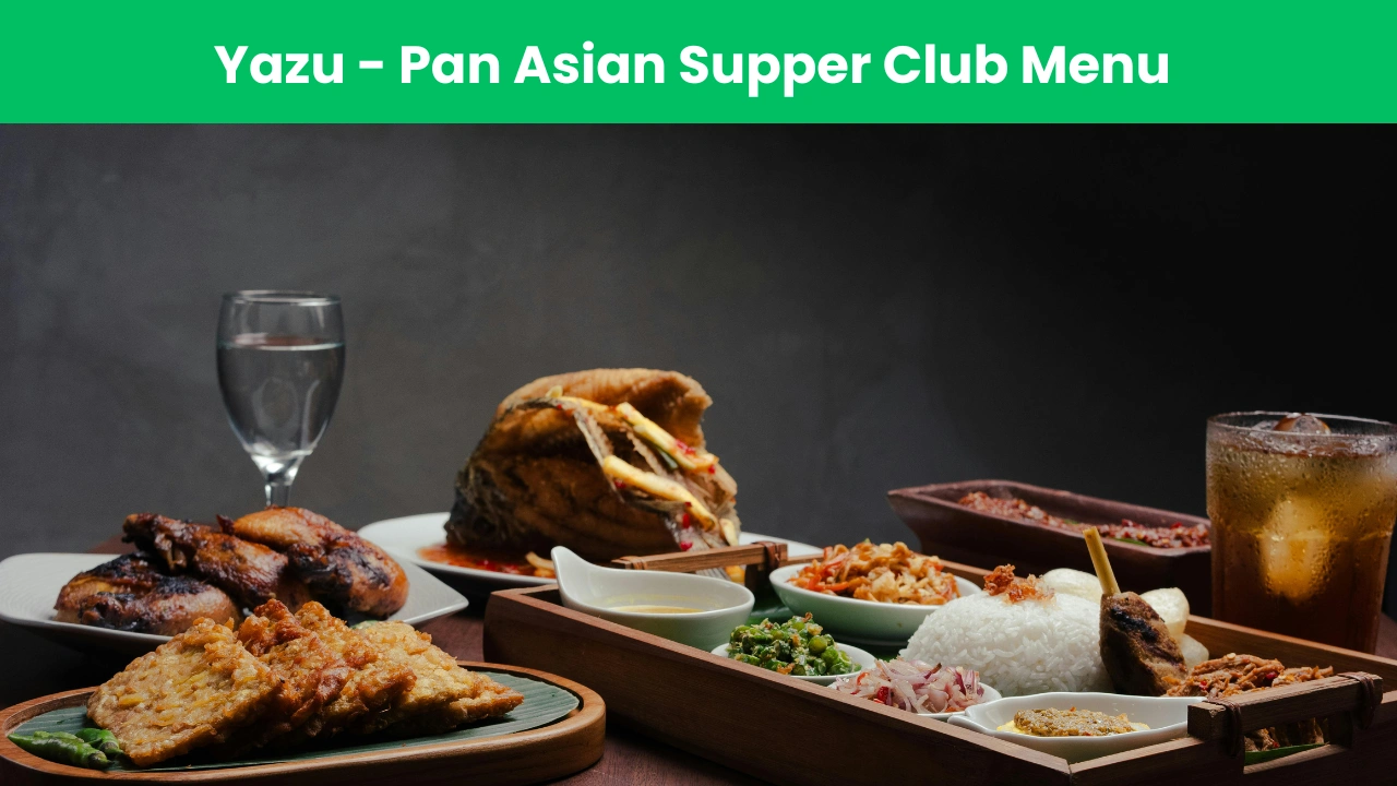 yazu - pan asian supper club menu