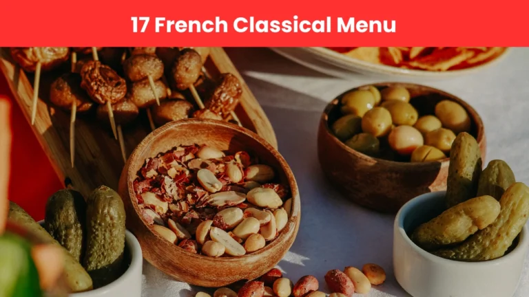 17 french classical menu