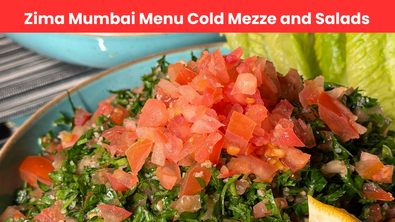 Zima Mumbai Menu Cold Mezze and Salads