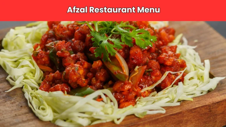 afzal restaurant menu