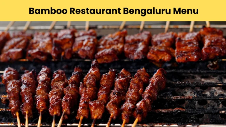 bamboo restaurant bengaluru menu