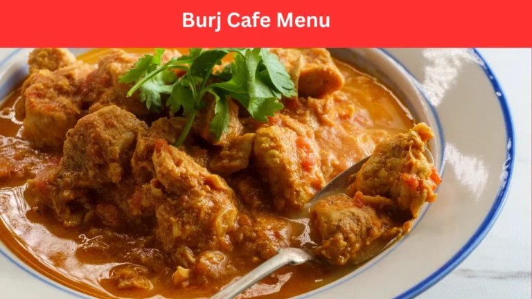 burj cafe menu