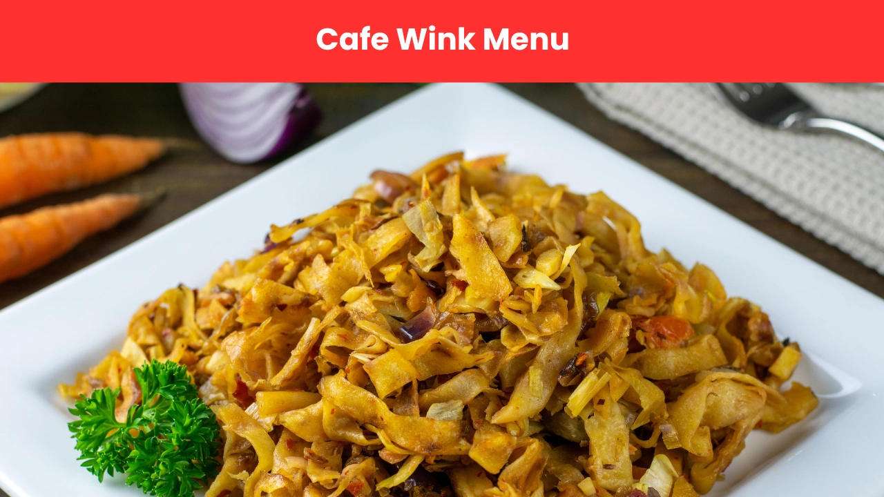 Cafe Wink Menu