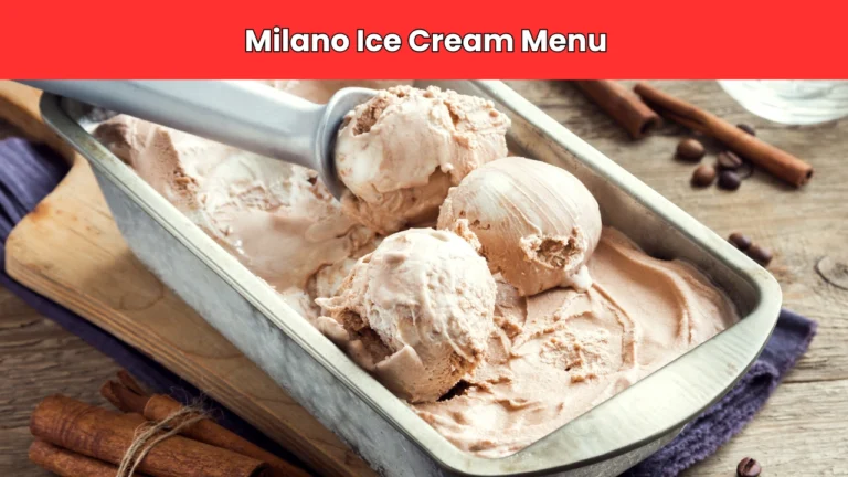 milano ice cream menu
