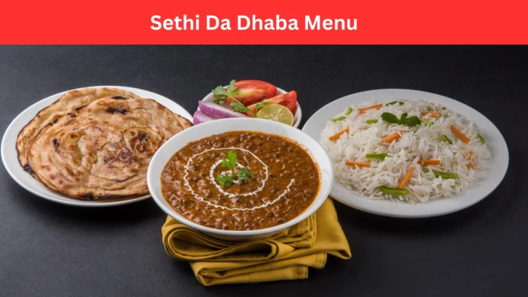 sethi da dhaba menu