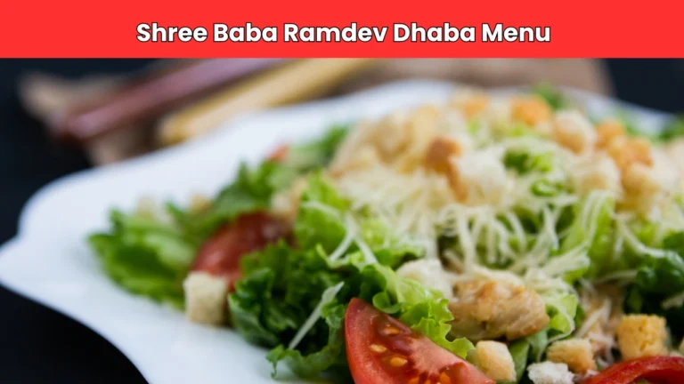 Shree Baba Ramdev Dhaba menu