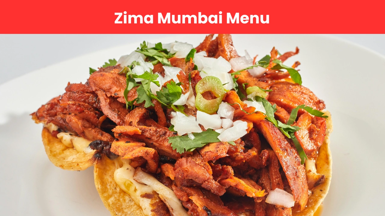 zima mumbai menu