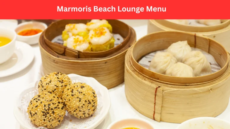 Marmoris Beach Lounge Menu