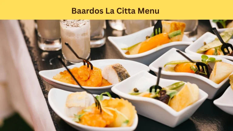 Baardos La Citta Menu