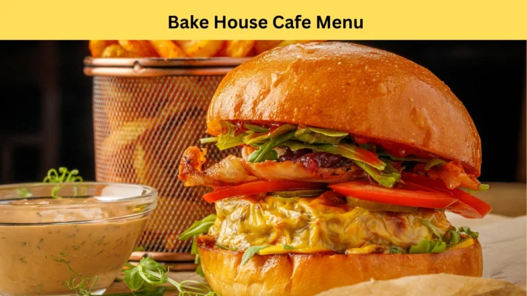 Bake House Cafe Menu
