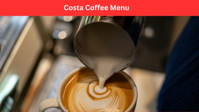 costa coffee menu