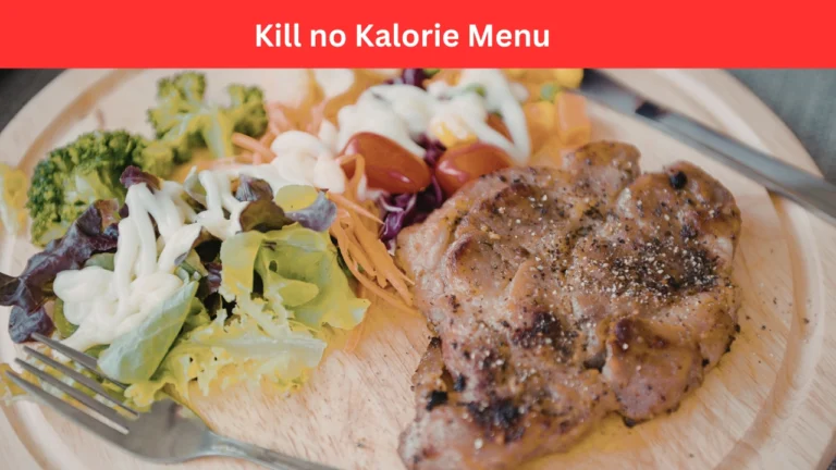 kill no kalorie menu