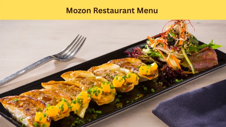 mozon restaurant menu