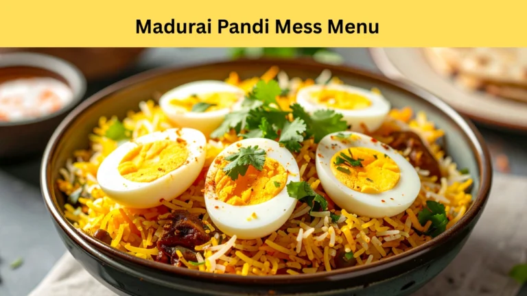 Madurai Pandi Mess Menu