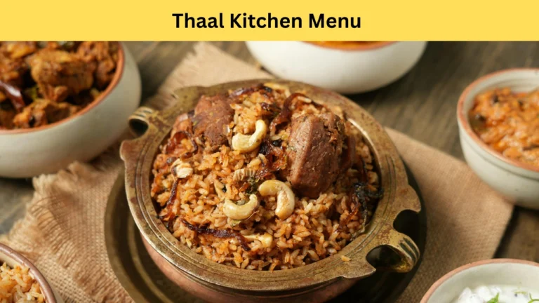 Thaal Kitchen Menu