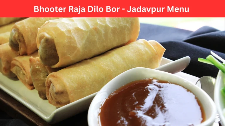 bhooter raja dilo bor - jadavpur menu