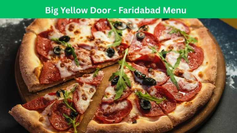 Big Yellow Door - Faridabad Menu
