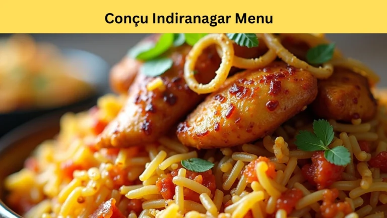 conçu indiranagar menu