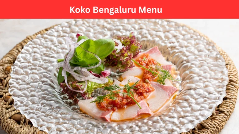 koko bengaluru menu