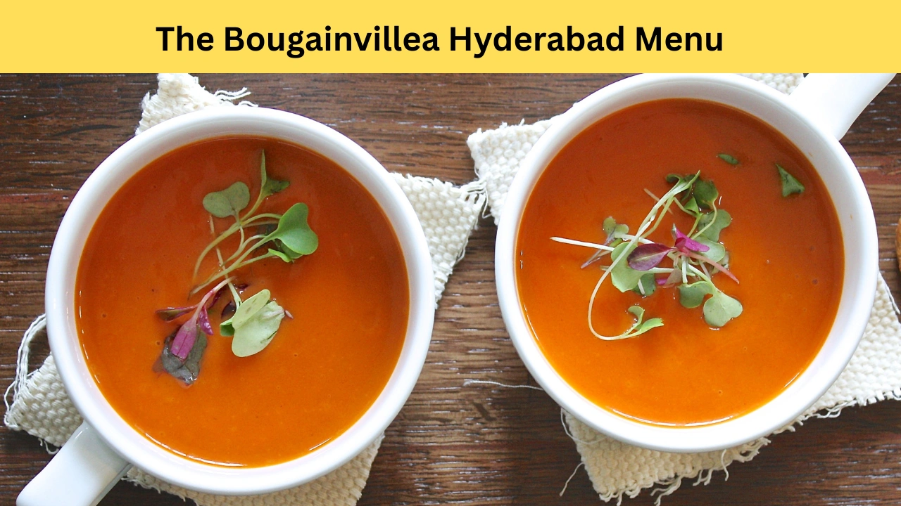 the bougainvillea hyderabad menu