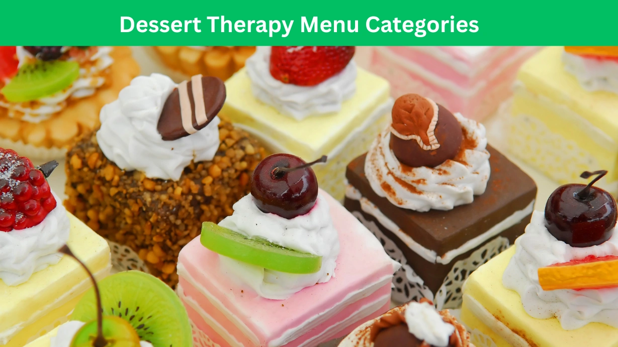 Dessert Therapy Menu Categories