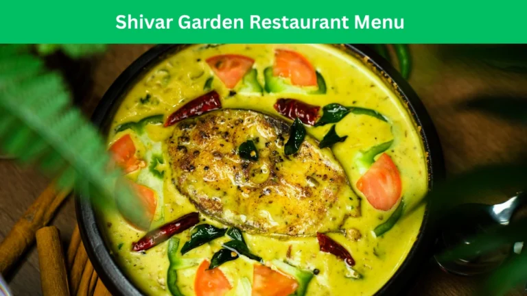 Shivar Garden Restaurant Menu