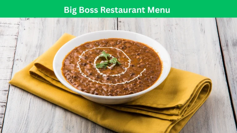 big boss restaurant menu