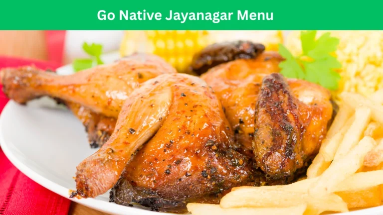 go native jayanagar menu
