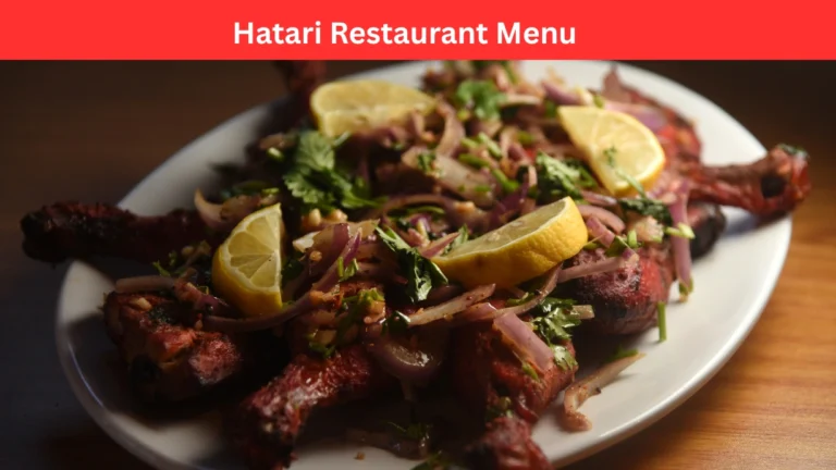 hatari restaurant menu