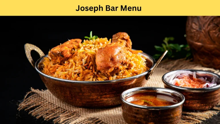 joseph bar menu