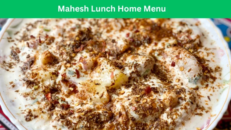mahesh lunch home menu