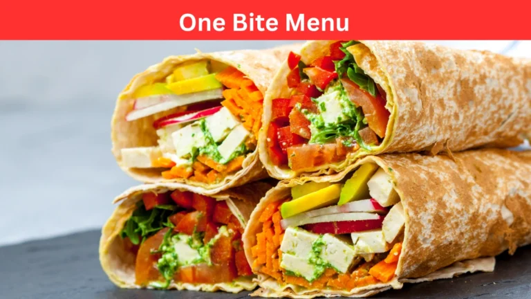 one bite menu