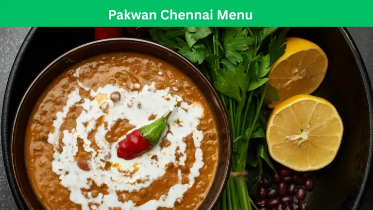 pakwan chennai menu