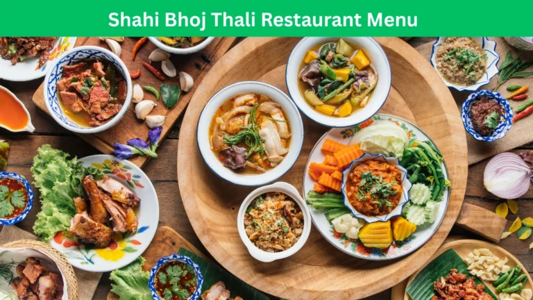 shahi bhoj thali restaurant menu