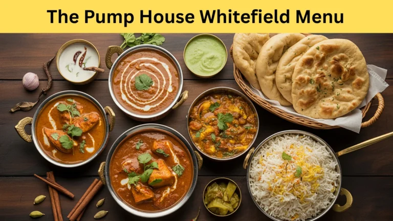 the pump house whitefield menu