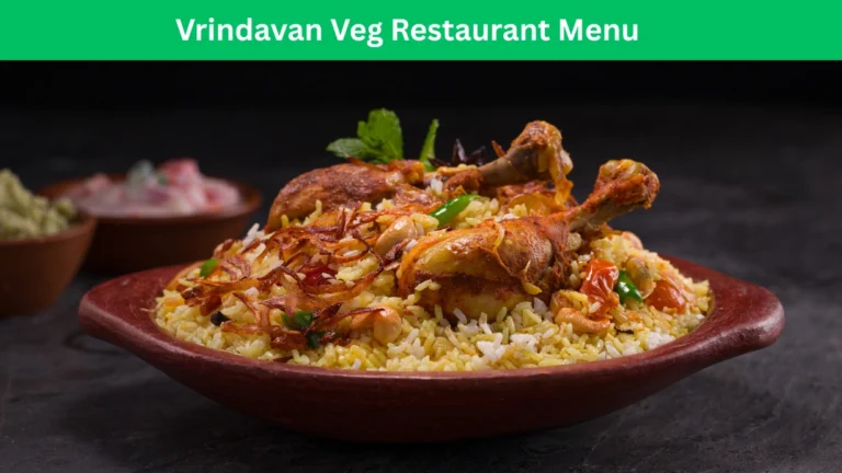 vrindavan veg restaurant menu